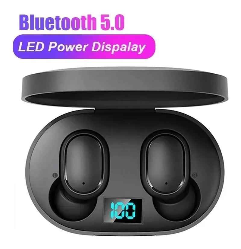 Fone de Ouvido E6s Bluetooth 5.0 - Tela LED Digital