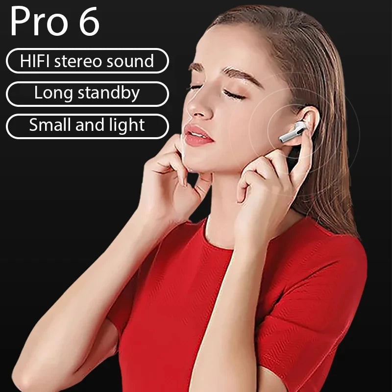 Fone de Ouvido Bluetooth - TWS Pro6 com Microfone