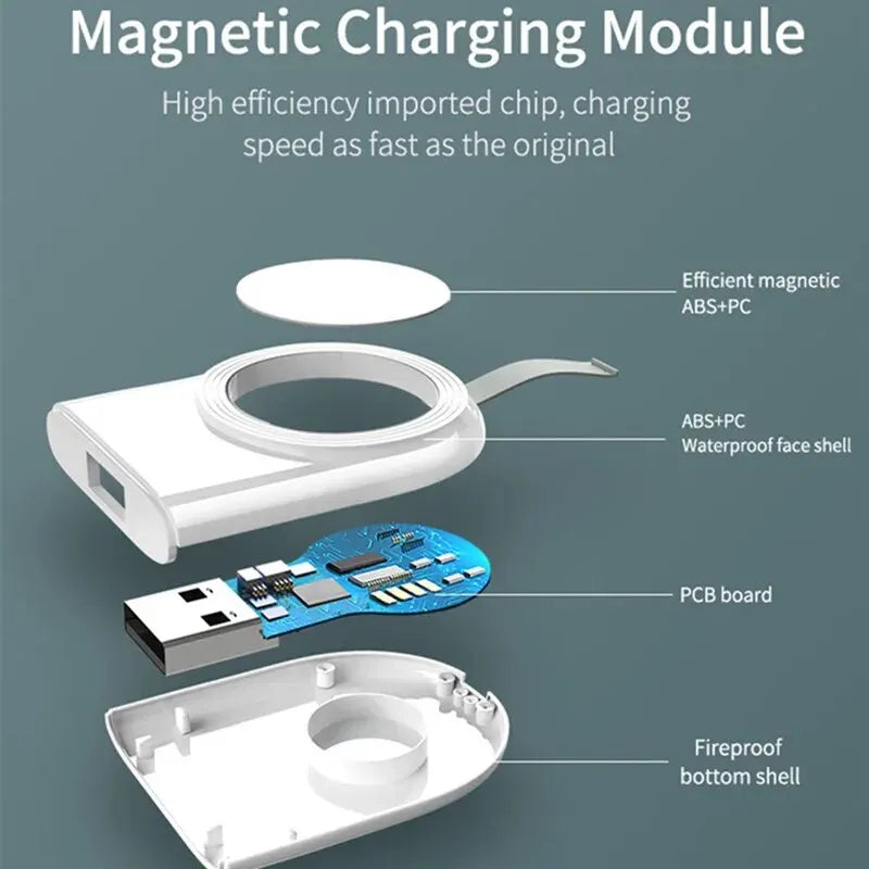 Carregador Sem Fio Magnético Rápido Para Apple Watch - Entrada USB A